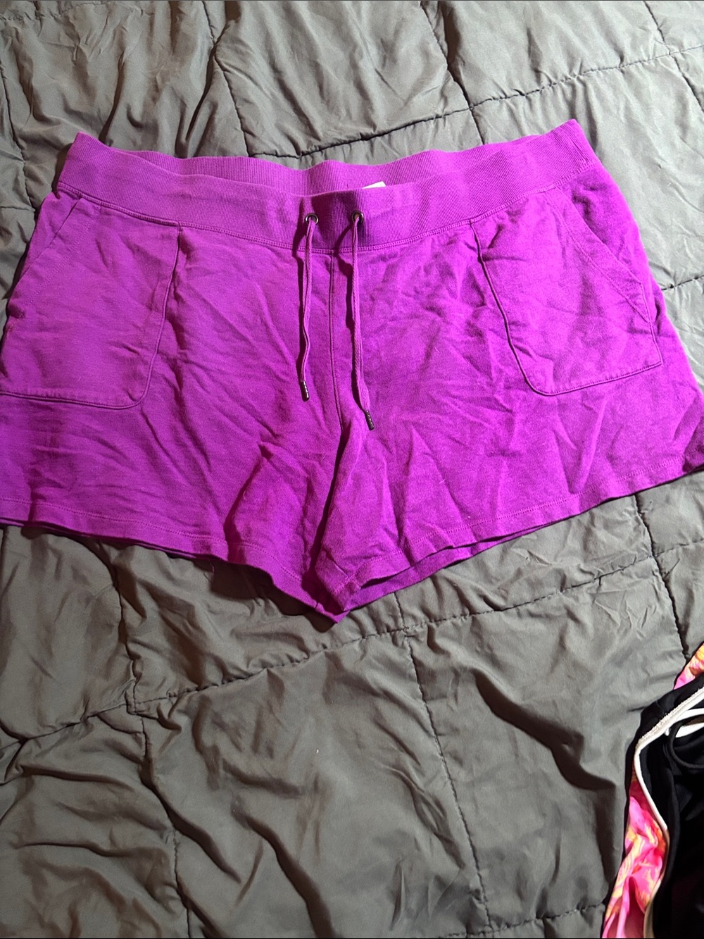 Terra & Sky Bright Magenta Knit Drawstring Shorts